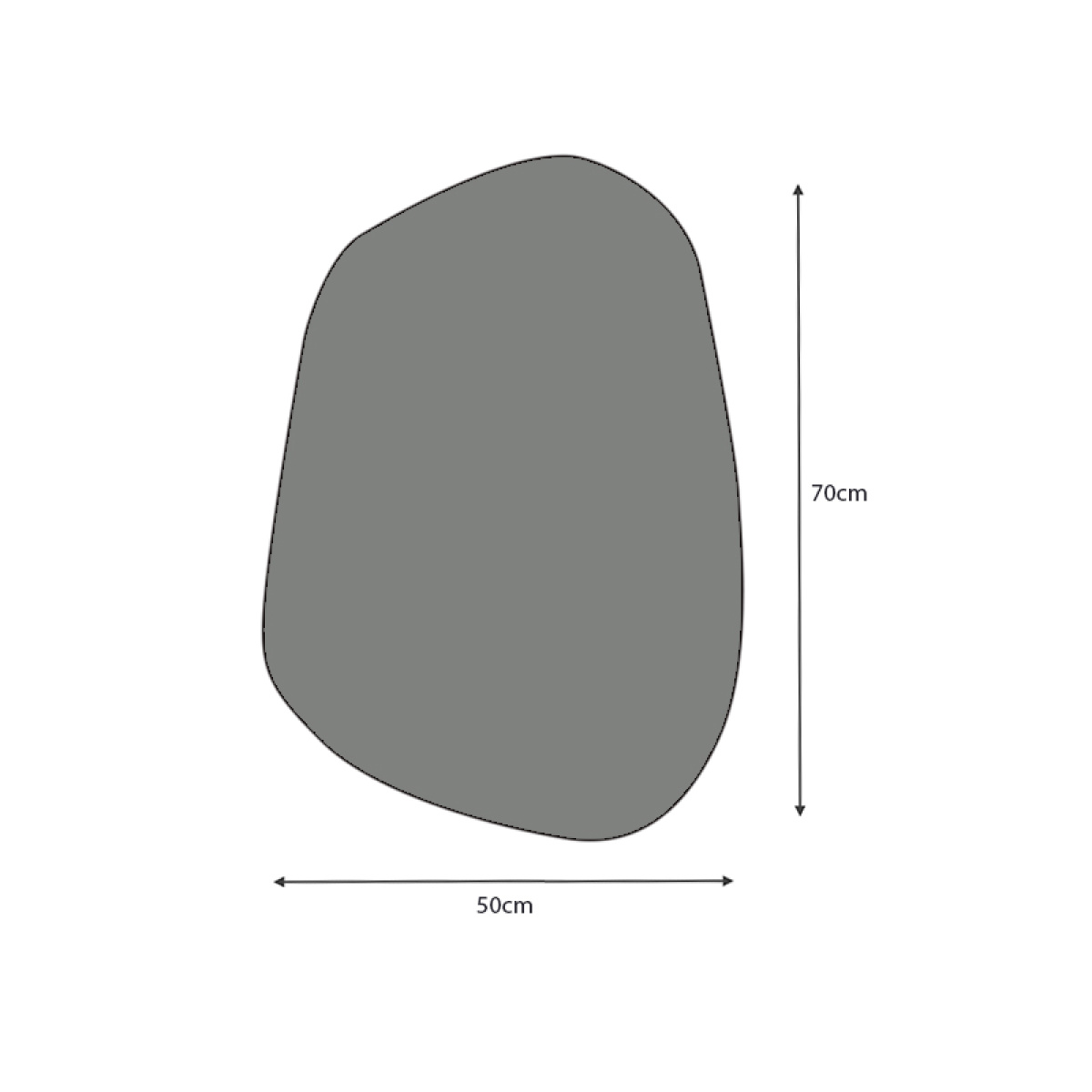 Καθρέφτης τοίχου Denza Megapap χρώμα λευκό 50x70x2,2εκ. - Image 3