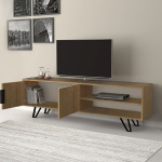 Έπιπλο τηλεόρασης Foot Megapap από μελαμίνη χρώμα sonoma 160x35x49εκ. - Image 2
