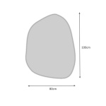 Καθρέφτης τοίχου Denza Megapap χρώμα λευκό 100x80x2,2εκ. - Image 3
