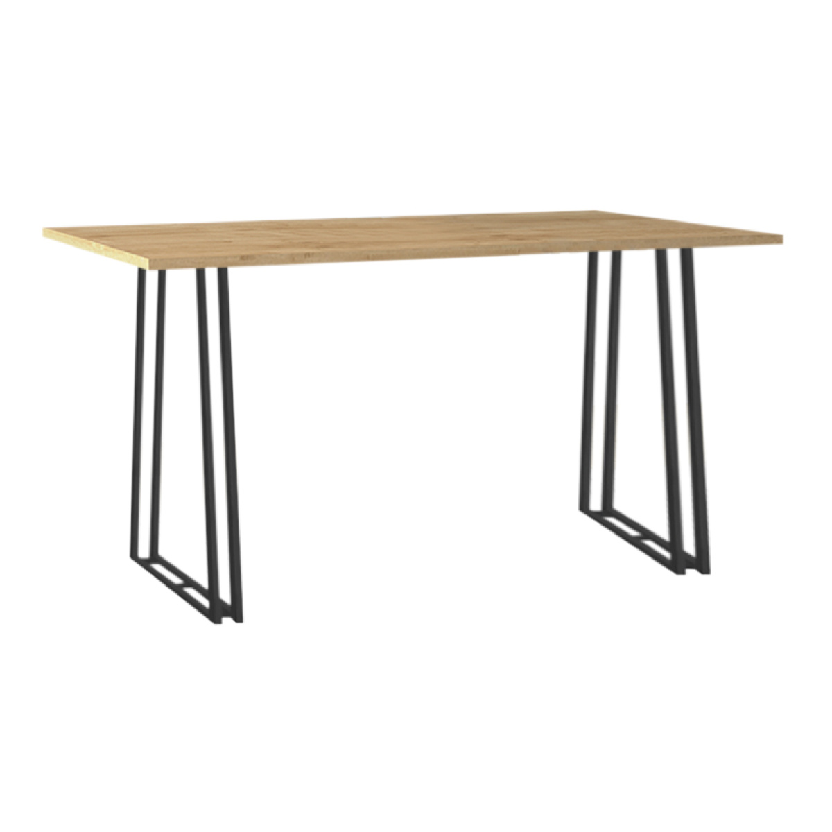 Τραπέζι Gable Megapap μεταλλικό - μελαμίνης χρώμα sonoma - ανθρακί 140x80x76εκ. - Image 3