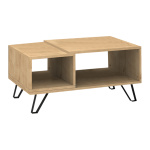 Τραπεζάκι σαλονιού Don Megapap μελαμίνης χρώμα sonoma 90x55x44εκ. - Image 3