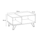Τραπεζάκι σαλονιού Don Megapap μελαμίνης χρώμα sonoma 90x55x44εκ. - Image 4