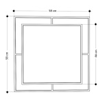 Καθρέφτης τοίχου Corner Megapap αλουμινίου χρώμα μαύρο 58,6x2x58,6εκ. - Image 3