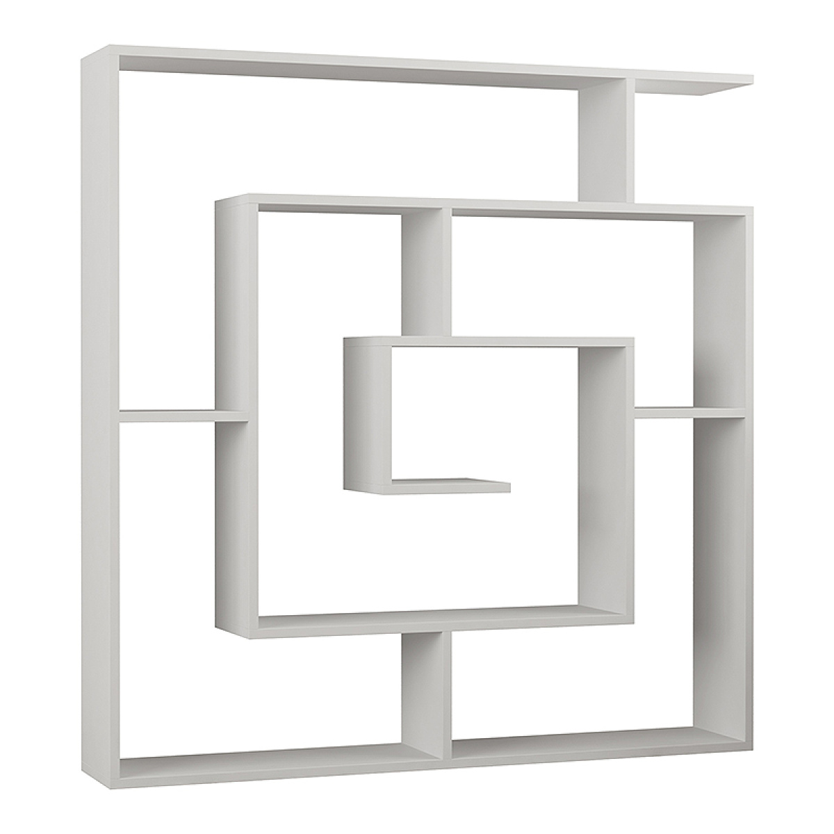 Βιβλιοθήκη μελαμίνης Labirent Megapap χρώμα λευκό 125x22x129εκ. - Image 2
