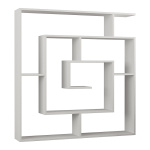 Βιβλιοθήκη μελαμίνης Labirent Megapap χρώμα λευκό 125x22x129εκ. - Image 2