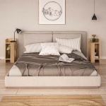 Κομοδίνο μελαμίνης Elos Megapap σετ 2 τεμαχίων χρώμα sapphire oak 25x27x60εκ. - Image 2