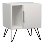 Κομοδίνο μελαμίνης Glynn Megapap χρώμα λευκό 50,2x44,6x60εκ. - Image 4