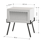 Κομοδίνο μελαμίνης Naive Megapap χρώμα φυσικό οξιάς 48x34x51εκ. - Image 5