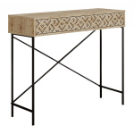 Κονσόλα Heaton Megapap μεταλλική - μελαμίνης χρώμα sapphire oak 110x35,6x90εκ. - Image 5