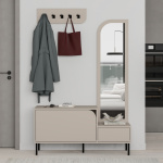 Έπιπλο εισόδου Mila Megapap με κρεμάστρα χρώμα sandstone120x37x171,6εκ. - Image 3