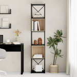 Βιβλιοθήκη Vale Mini Megapap χρώμα silky black - sapphire oak 36,2x39x179εκ. - Image 3