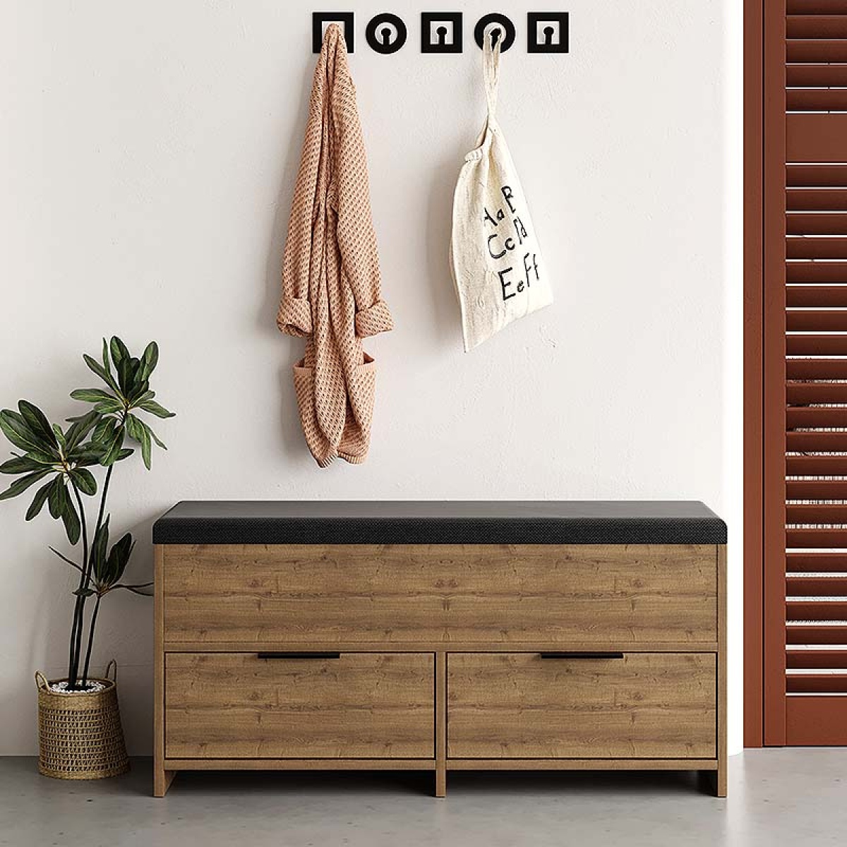 Παπουτσοθήκη Cove Megapap χρώμα ανοιχτό καφέ 106x34x51,5εκ. - Image 3