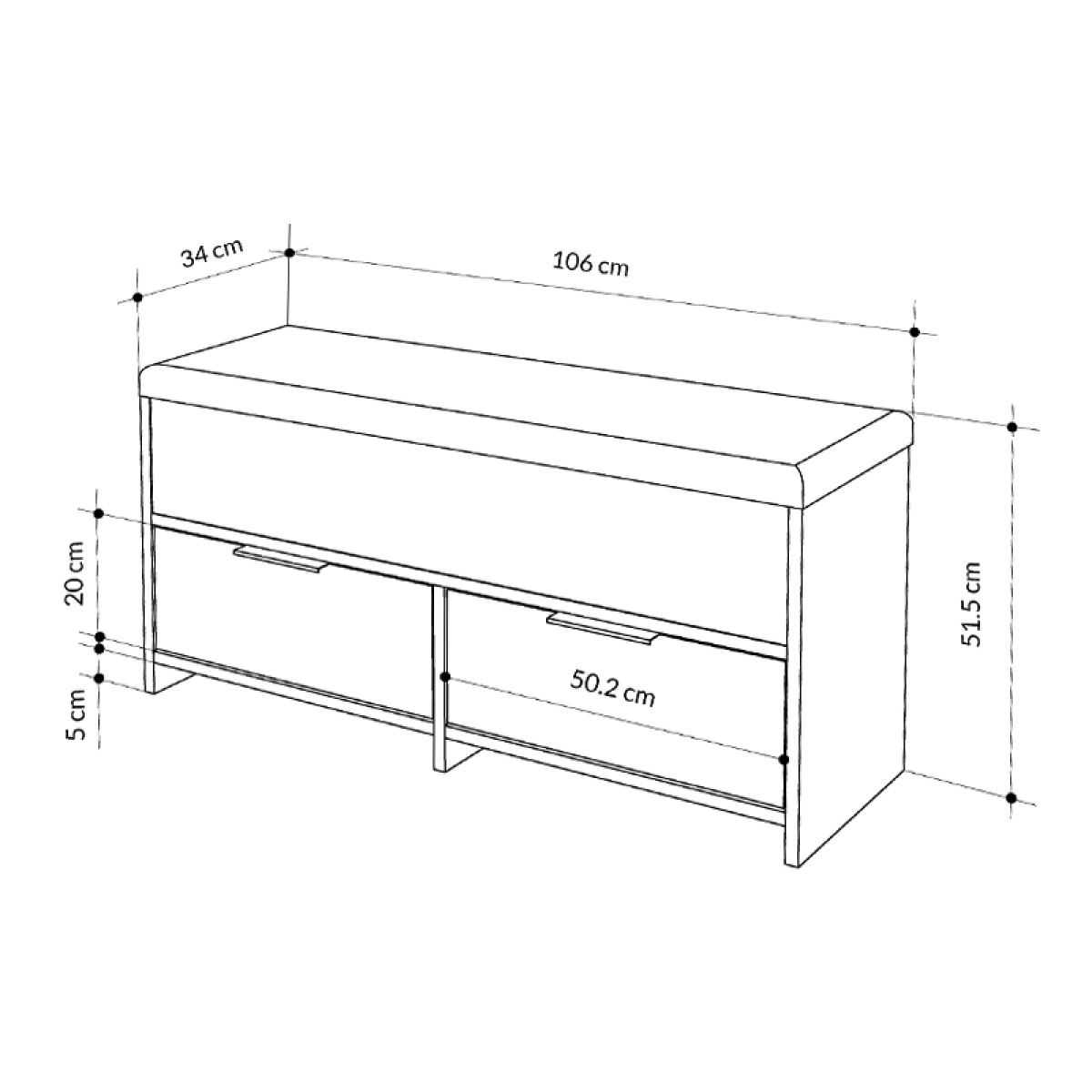 Παπουτσοθήκη Cove Megapap χρώμα ανοιχτό καφέ 106x34x51,5εκ. - Image 6