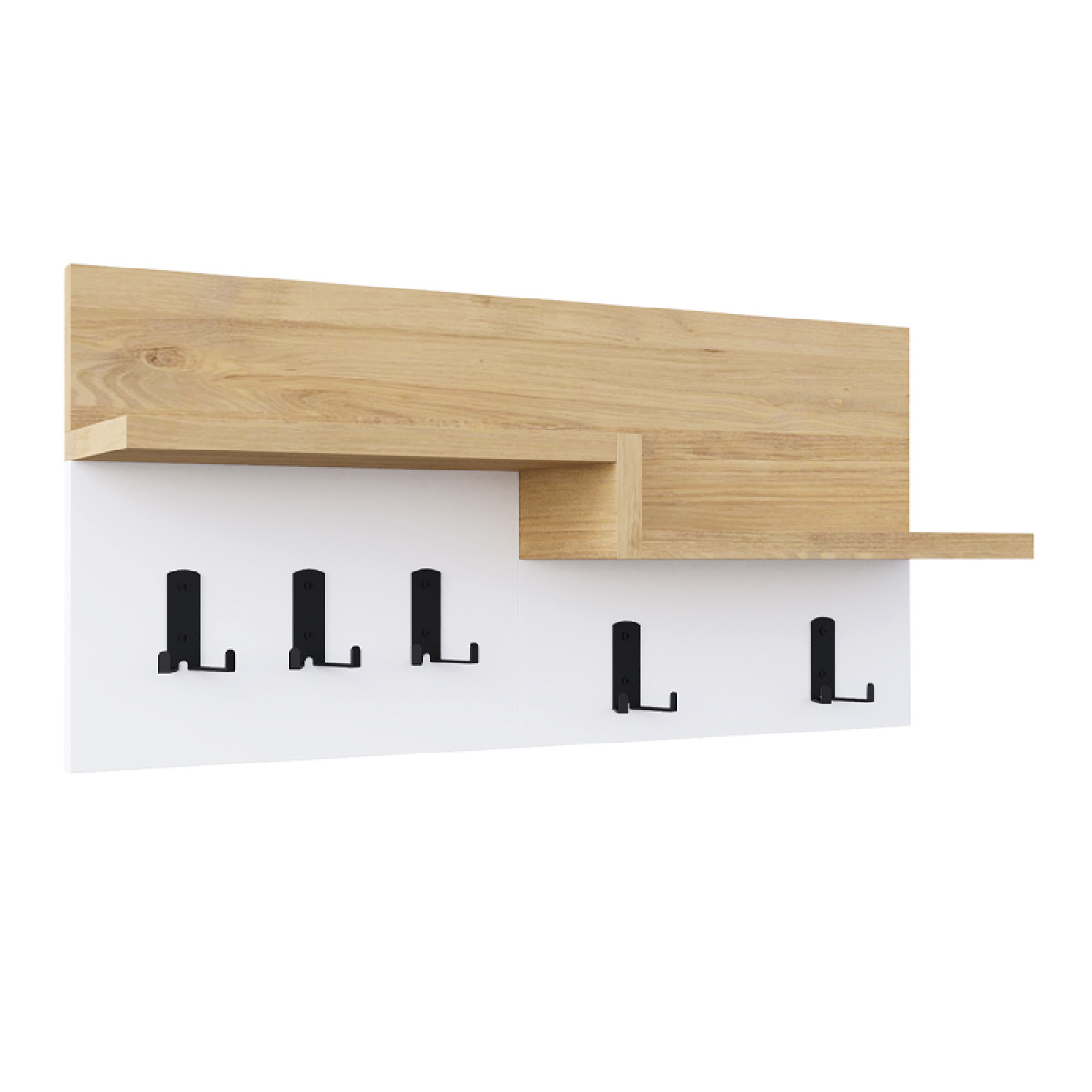 Κρεμάστρα τοίχου Harmon Megapap χρώμα sapphire oak - λευκό 65x15x31εκ. - Image 4