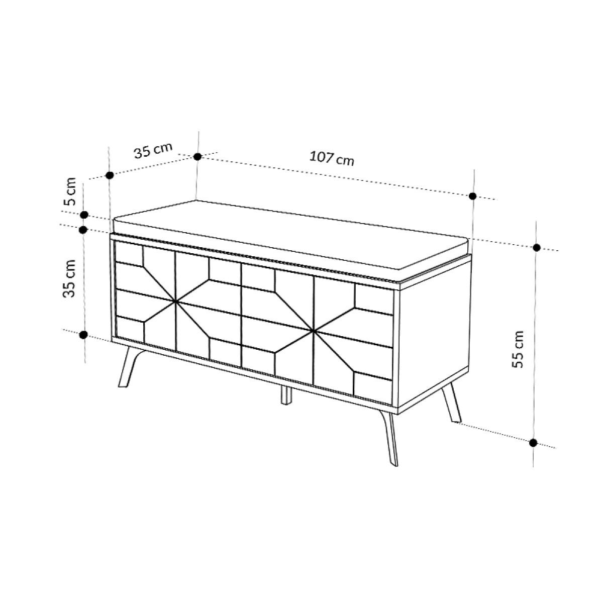 Παπουτσοθήκη Dune Megapap χρώμα ανοιχτό καφέ 107x35x55εκ. - Image 6