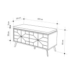 Παπουτσοθήκη Dune Megapap χρώμα ανοιχτό καφέ 107x35x55εκ. - Image 6