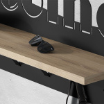 Κρεμάστρα τοίχου Welcome Megapap χρώμα μαύρο - sapphire oak 86x15,2x29εκ. - Image 2