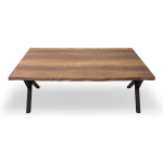 Τραπέζι Walter Megapap Mdf - μεταλλικό χρώμα καρυδί 140x80x75εκ. - Image 5