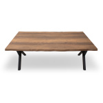 Τραπέζι Walter Megapap Mdf - μεταλλικό χρώμα καρυδί 160x80x75εκ. - Image 5