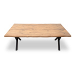Τραπέζι Walter Megapap Mdf - μεταλλικό χρώμα ακακίας 200x100x75εκ. - Image 5