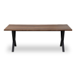 Τραπέζι Walter Megapap Mdf - μεταλλικό χρώμα καρυδί 200x100x75εκ. - Image 4