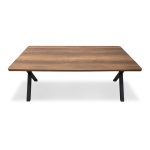 Τραπέζι Jeremy Megapap Mdf - μεταλλικό χρώμα καρυδί 160x80x75εκ. - Image 4