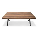 Τραπέζι Jeremy Megapap Mdf - μεταλλικό χρώμα καρυδί 200x100x75εκ. - Image 4