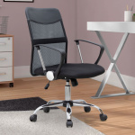 Καρέκλα γραφείου Franco Megapap με ύφασμα Mesh χρώμα μαύρο 59x57x95/105εκ. - Image 3