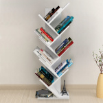 Βιβλιοθήκη μελαμίνης Milton Megapap χρώμα λευκό 44x22x121εκ. - Image 2
