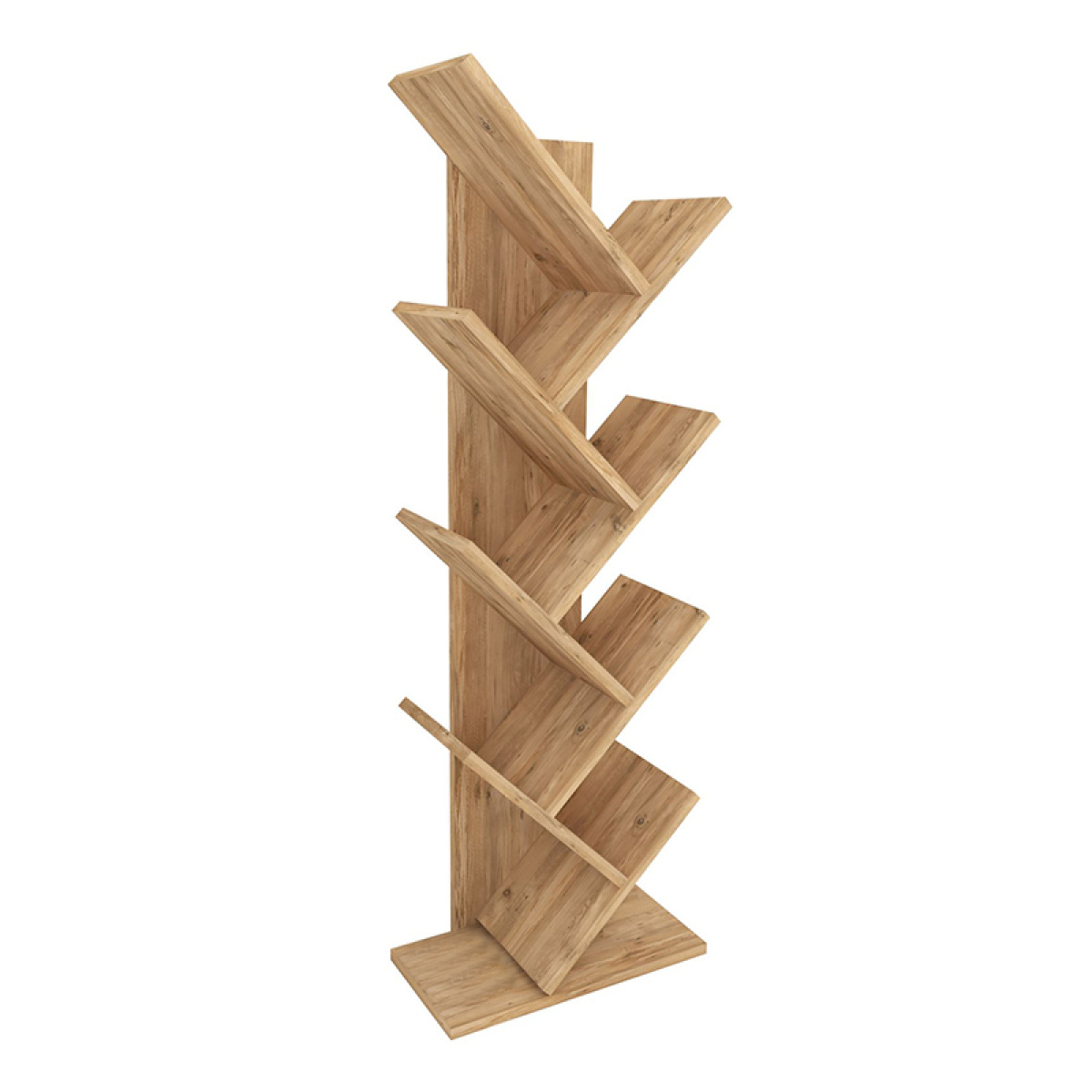 Βιβλιοθήκη μελαμίνης Milton Megapap χρώμα pine oak 44x22x121εκ. - Image 4