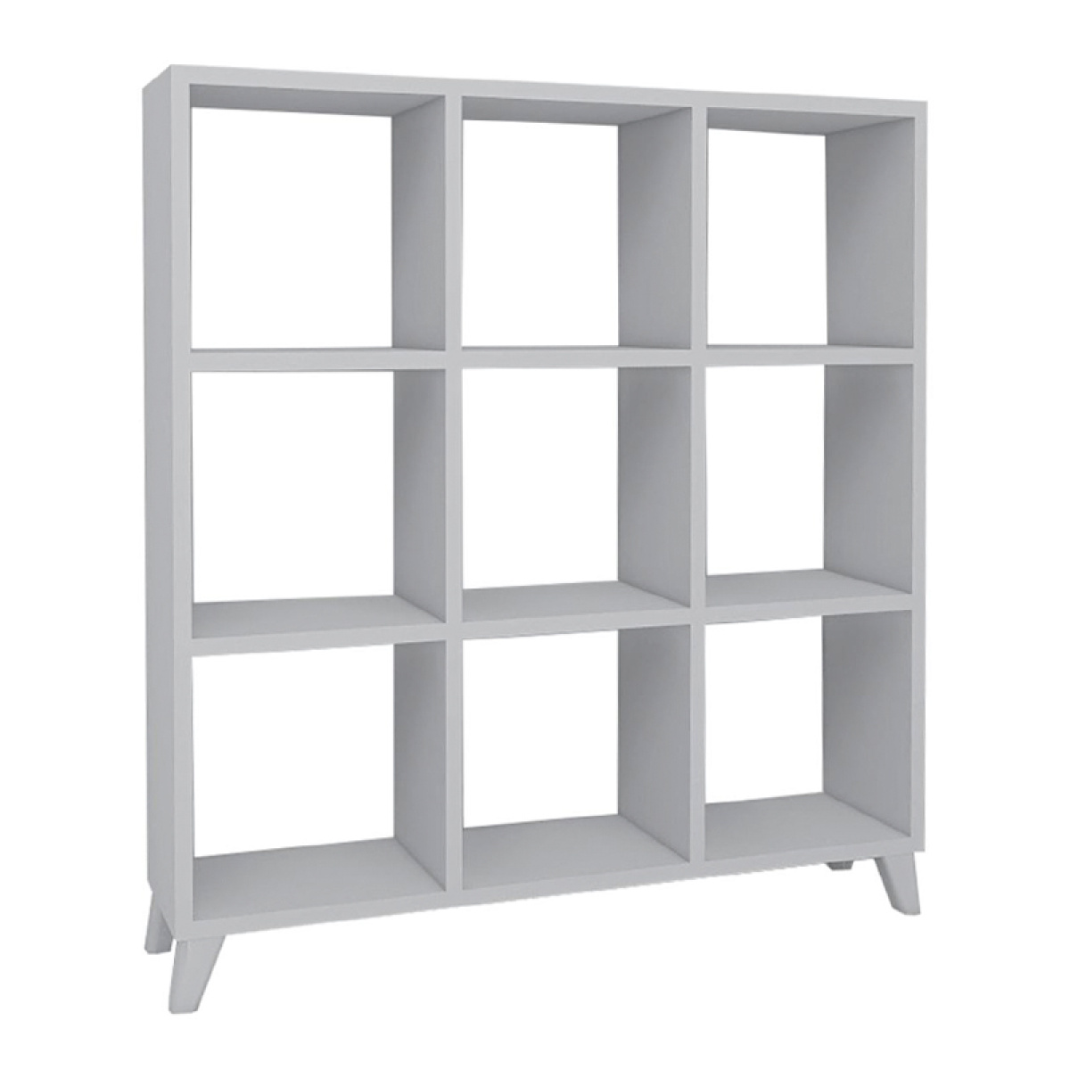 Βιβλιοθήκη μελαμίνης Saul Megapap χρώμα λευκό 88,2x20x88,2εκ. - Image 2