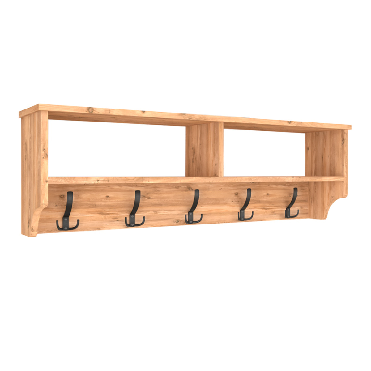 Κρεμάστρα τοίχου Ottila Megapap από μελαμίνη χρώμα pine oak 120x22x37εκ. - Image 2