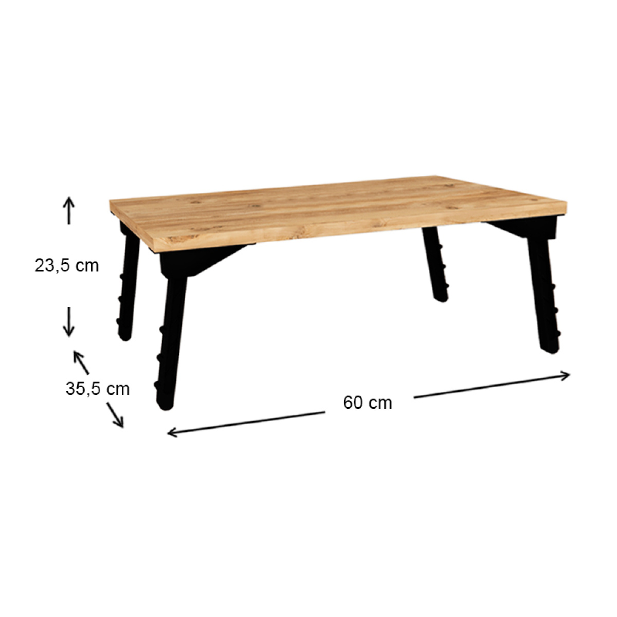 Τραπεζάκι laptop Sidon Megapap από μελαμίνη χρώμα pine oak 60x35,5x23,5εκ. - Image 4