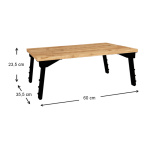 Τραπεζάκι laptop Sidon Megapap από μελαμίνη χρώμα pine oak 60x35,5x23,5εκ. - Image 4