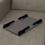 Τραπεζάκι laptop Sidon Megapap από μελαμίνη χρώμα ανθρακί 60x35,5x23,5εκ. - Image 3