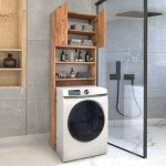 Έπιπλο πλυντηρίου Ramsey Megapap από μελαμίνη χρώμα pine oak 65x27x190,6εκ. - Image 2