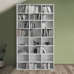 Βιβλιοθήκη μελαμίνης Fyodor Megapap χρώμα λευκό 102x16x178εκ. - Image 2