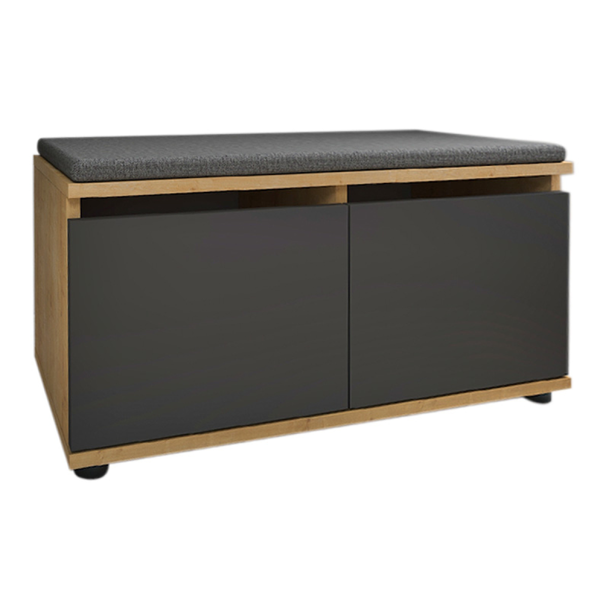 Παπουτσοθήκη μελαμίνης Twain Megapap 8 ζευγών χρώμα sapphire oak - ανθρακί 80x35x42εκ. - Image 4
