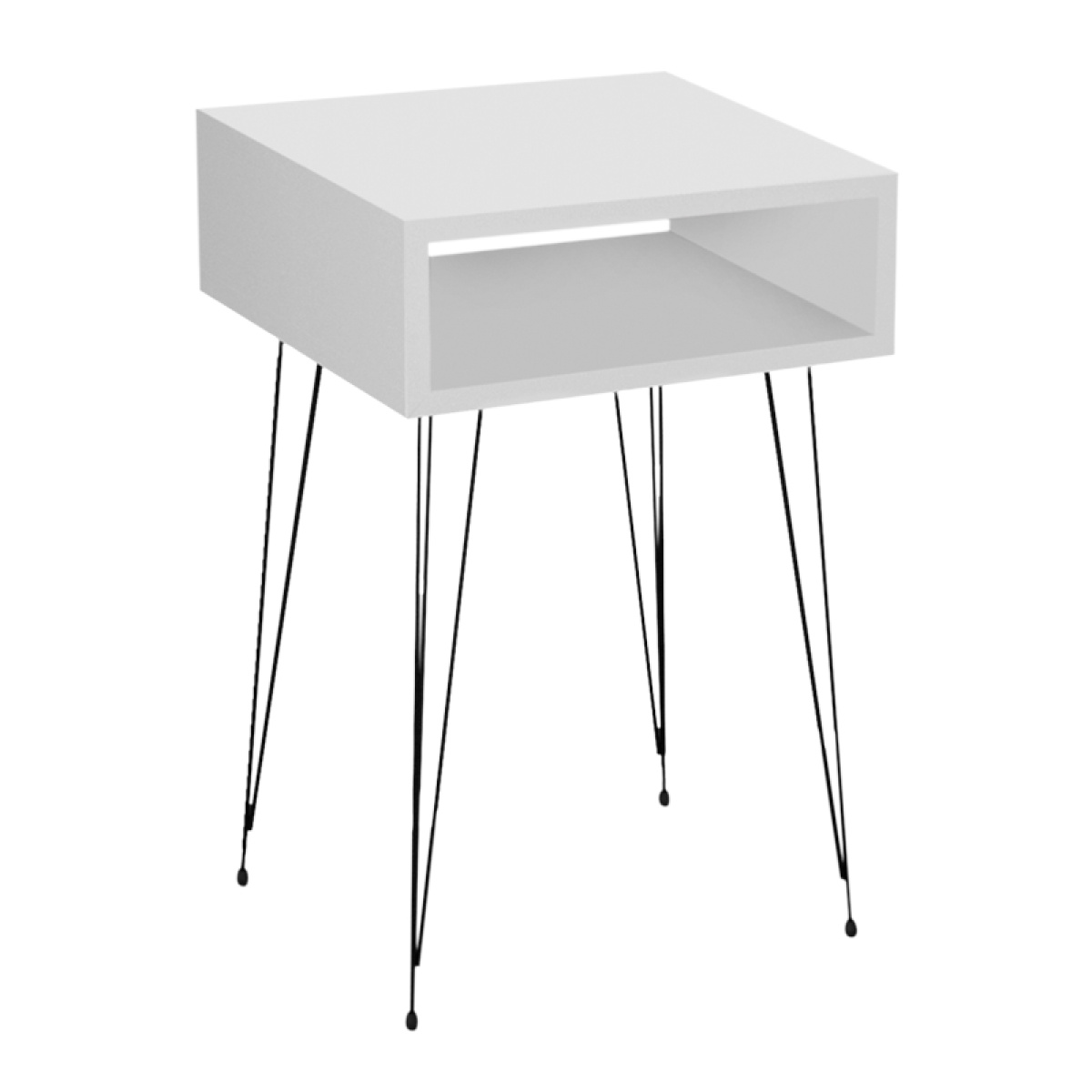 Κομοδίνο μελαμίνης Scott Megapap χρώμα λευκό 40x30x60εκ. - Image 2