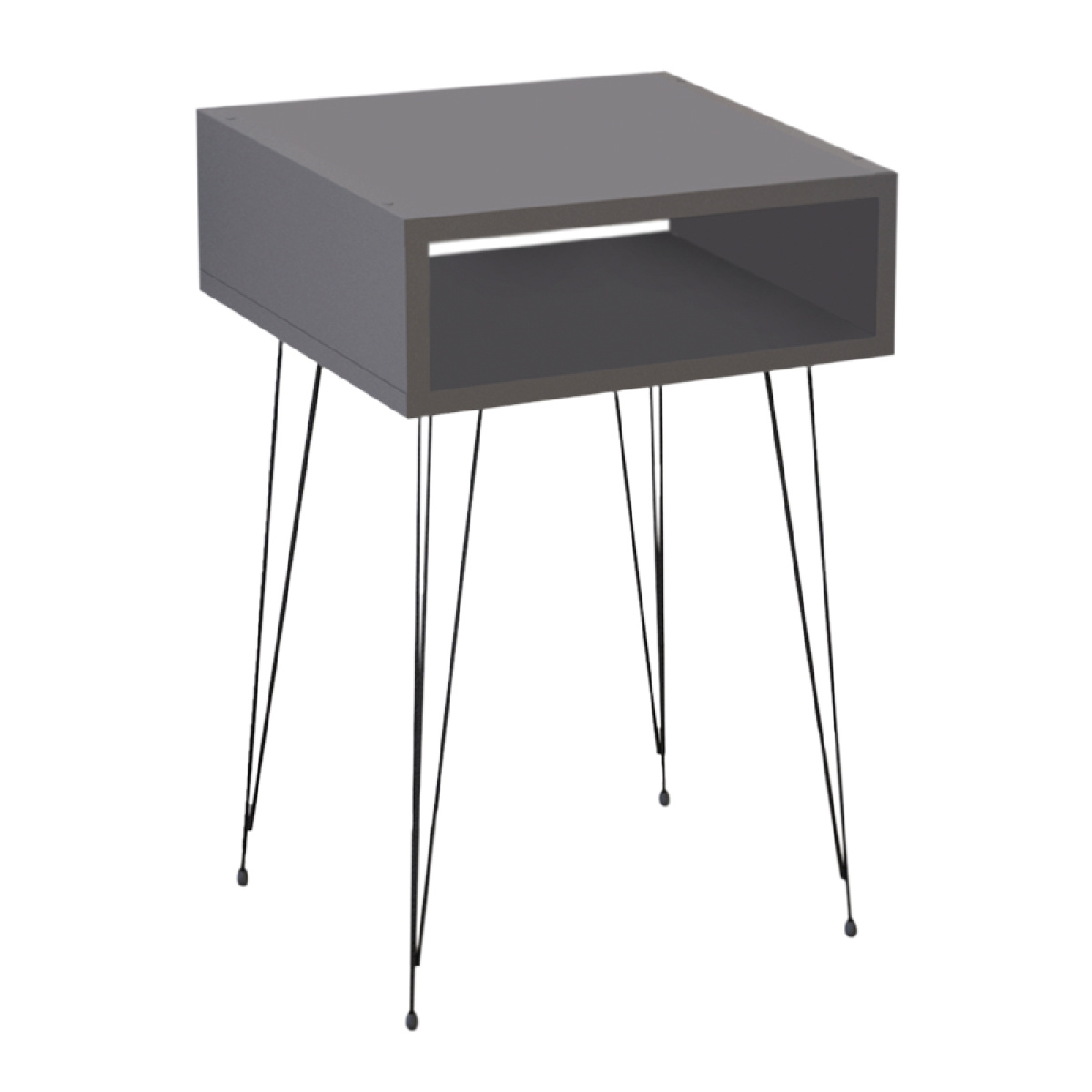 Κομοδίνο μελαμίνης Scott Megapap χρώμα ανθρακί 40x30x60εκ. - Image 2