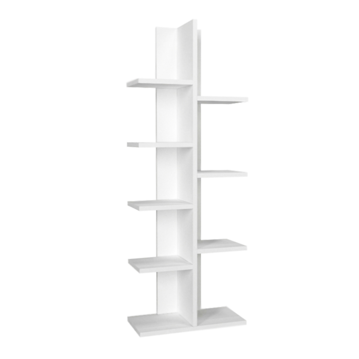 Βιβλιοθήκη μελαμίνης Tree Megapap χρώμα λευκό 45x21,4x113εκ. - Image 2