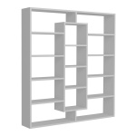Βιβλιοθήκη μελαμίνης Ample Megapap χρώμα λευκό 125x22x135,7εκ. - Image 2