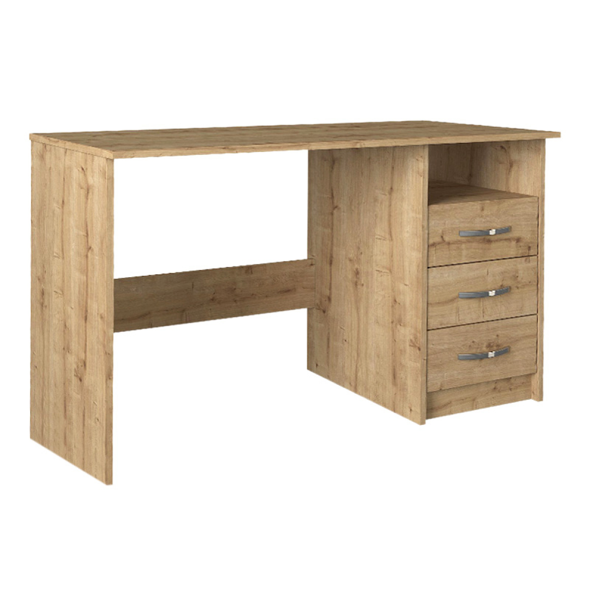 Γραφείο εργασίας Eldoris Megapap από μελαμίνη χρώμα sapphire oak 120x60x75εκ. - Image 4