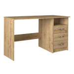Γραφείο εργασίας Eldoris Megapap από μελαμίνη χρώμα sapphire oak 120x60x75εκ. - Image 4