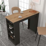 Τραπέζι μπαρ Monaco Megapap από μελαμίνη χρώμα ανθρακί - sapphire oak 120x51,6x101,8εκ. - Image 2