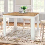 Τραπέζι μελαμίνης Darlen Megapap χρώμα λευκό - sapphire oak 110x72x74εκ. - Image 3