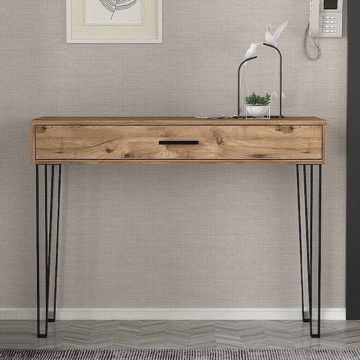 Κονσόλα μελαμίνης Rochel Megapap χρώμα atlantic pine 120x35x89,8εκ. - Image 3