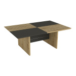 Τραπεζάκι σαλονιού Venita Megapap χρώμα sapphire oak - ανθρακί 90x60x33,8εκ. - Image 4