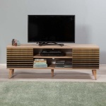 Έπιπλο τηλεόρασης Soho Megapap από μελαμίνη χρώμα sonoma 140x40x50 εκ. - Image 3