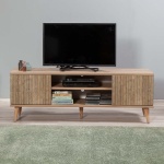 Έπιπλο τηλεόρασης Soho Megapap από μελαμίνη χρώμα sonoma 140x40x50 εκ. - Image 3